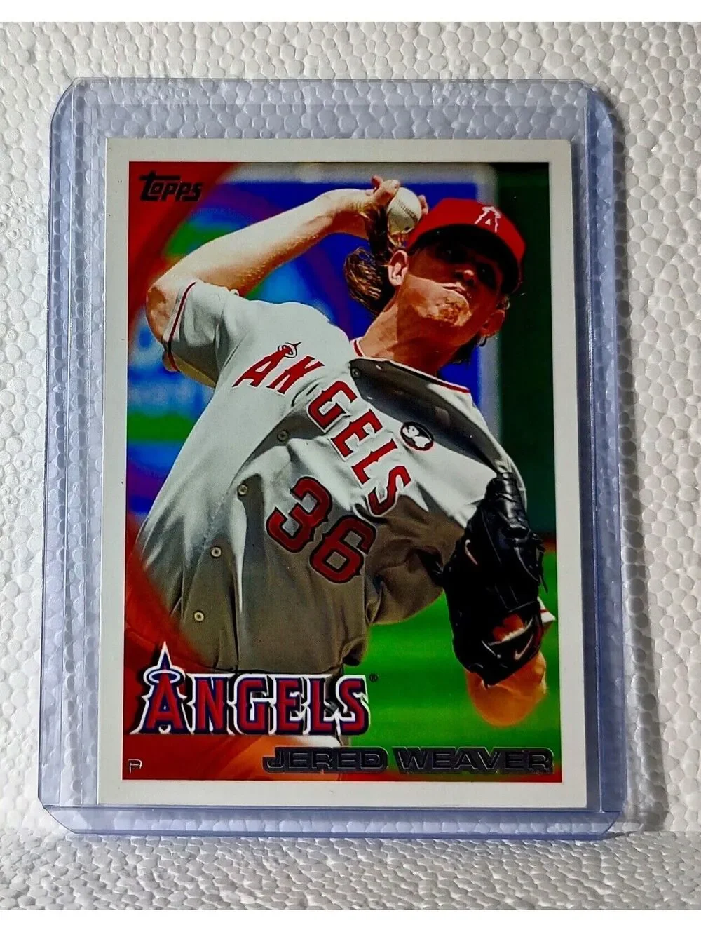 Jered Weaver 2010 Topps MLB #466 Baseball Card Los Angeles Angels